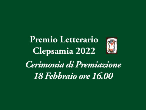 Cerimonia di premiazione del premio letterario Clepsamia 2022